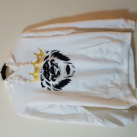 SBC Black & Gold Lion White Hoodie - Picture 3 of 5